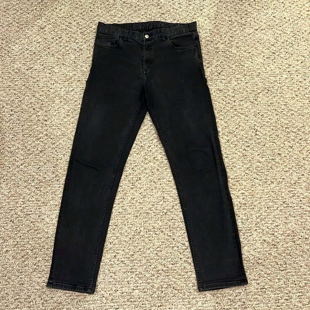 GUCCI Black Skinny Jeans Embroidered Panther- Men’s 33x31_3
